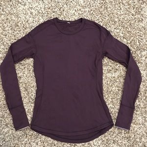 Lululemon maroon long sleeve shirt